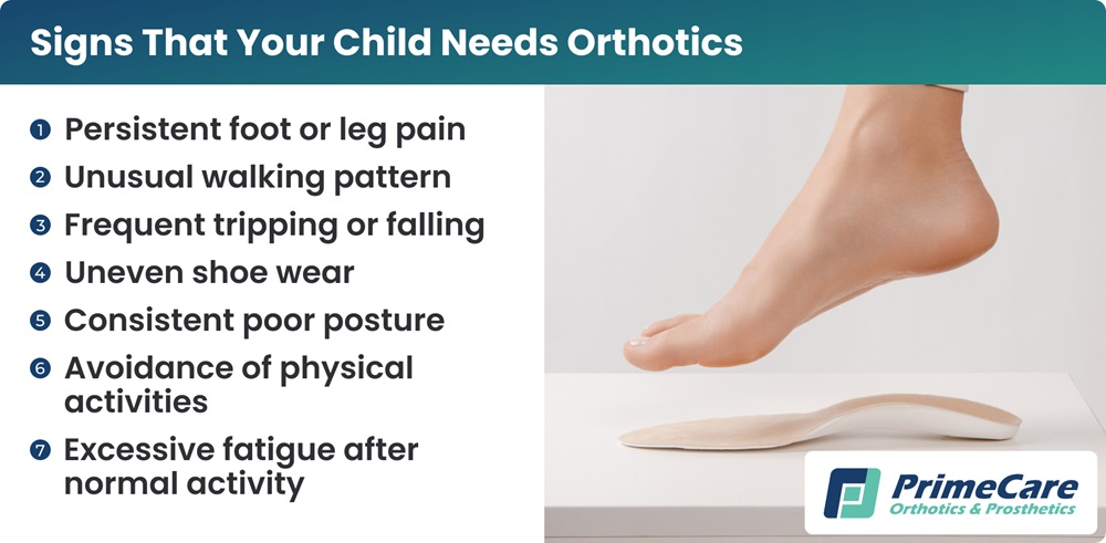 the need for orthotics for a child